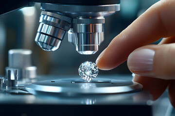 Diamond Gemstone Microscopy Examination