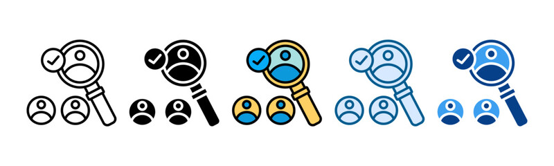 Candidate Icon Set Multiple Style Collection