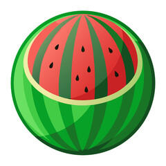 Watermelon slice
 white background