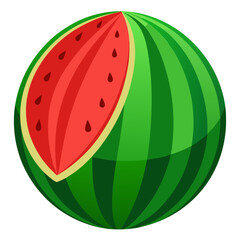 Watermelon slice
 white background