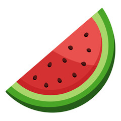 Watermelon slice
 white background