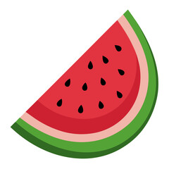 Watermelon slice
 white background