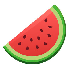 Watermelon slice
 white background