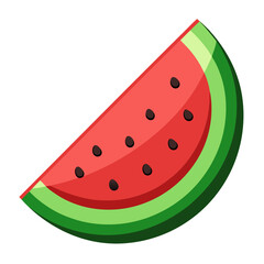Watermelon slice
 white background
