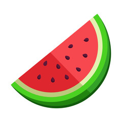 Watermelon slice
 white background