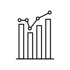 Diagram related line icons. Statisctic, chart Outline Icon