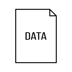 Data Outline vector icon 