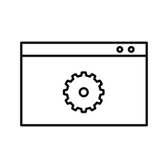 Website Engineering simple line icon