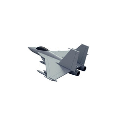 3D Isometric Cartoon Fighter Jet Illustration