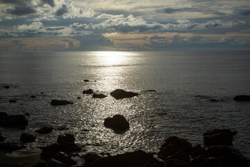 奄美大島の夏の夕暮れの空。