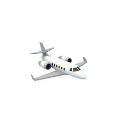 Fototapeta premium 3D Isometric Cartoon Private Jet Illustration