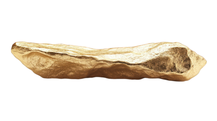 Golden nugget isolated