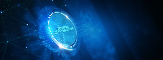 Data protection privacy concept. Personal data protection. 3d illustration