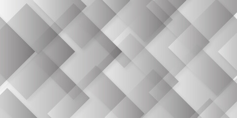 Fototapeta premium Modern Abstract white background design with layers of textured white transparent material, Minimal geometric white light background triangle gray technology vector. Abstract graphic Banner design. 