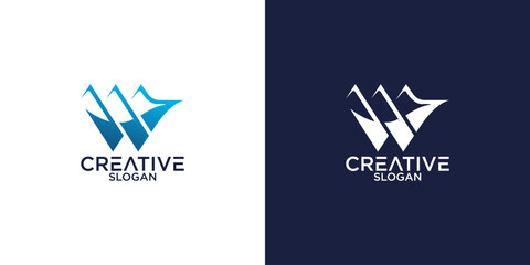 letter w abstract monogram logo vector design