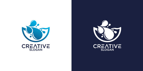 water splash logo vector design