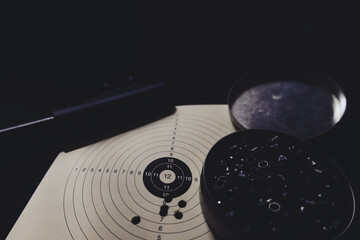 Pistol trigger target close-up sport sports shooter marksman hobby defense firearm rifle ammunition...