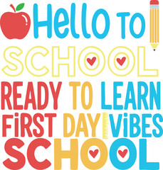 A bold, typography-based t-shirt graphic for Back to School