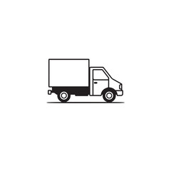 Vector art of a delivery truck isolated on white background, ready for transporting goods