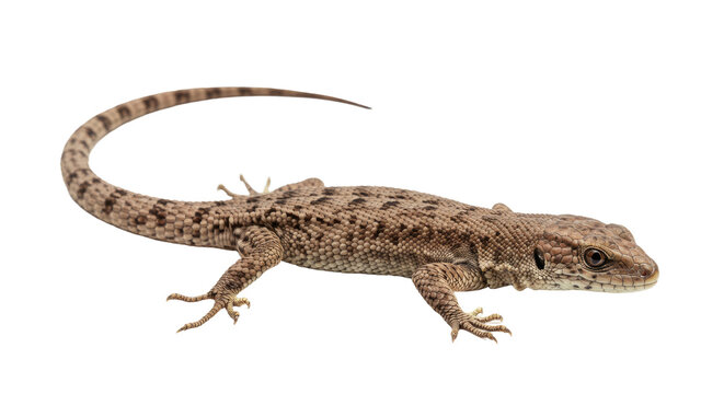 Isolated Armadillo Lizard on White Background.