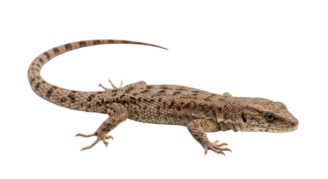 Isolated Armadillo Lizard on White Background.