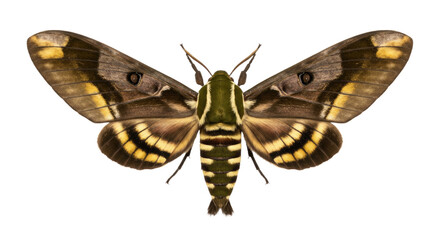 Obraz premium Lime Hawkmoth Mimas tiliae Isolated.