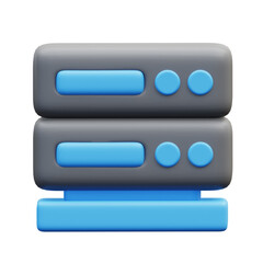 Obraz premium A grey and blue server with a modern, clean and technological vibe. Great for cloud computing, data storage and servers.