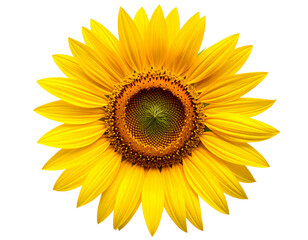 Fototapeta premium Bright Yellow Sunflower in Full Bloom – High-Resolution PNG Cutout