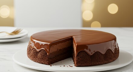 Indulge in Decadence: A Luscious Triple-Layer Chocolate Cake Awaits