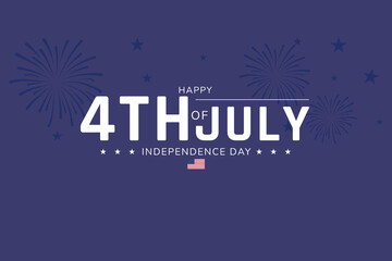 Purple Background Fireworks 4th of July Poster