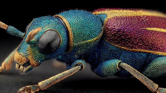 Jewel Beetle: Microscopic Marvel of Nature's Vivid Hues