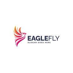Gradient Modern Eagle Logo Design