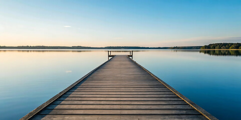 Obraz premium pier on the lake