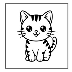 Obraz premium Adorable Animals Coloring Pages for Kids and Adult.