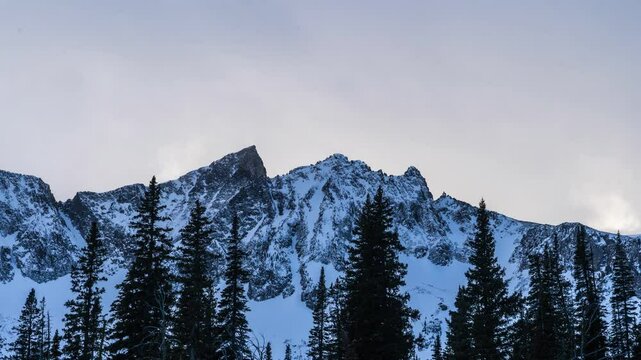 Crazy Mountains peak clouds sunset 