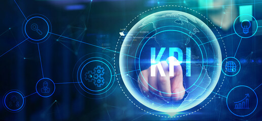 KPI Key Performance Indicator for Business Concept. Business, Technology, Internet and network concept.