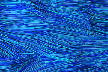 Blue glowing optical fiber