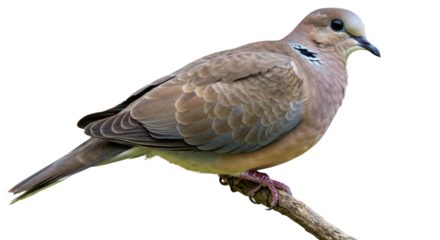 Mourning Dove Perched on Branch.