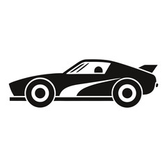 Black sports car vector illustration isolated on white background