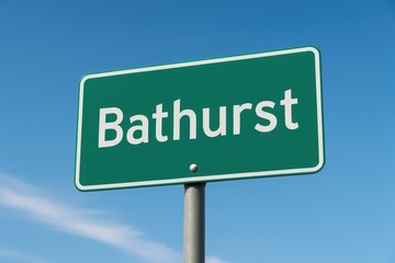 Obraz premium Green highway sign with the word 