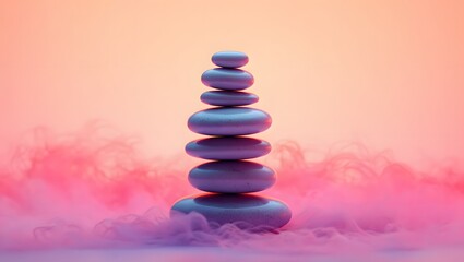 Obraz premium Zen stones balance: meditation and relaxation image