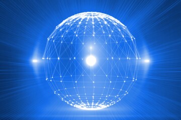 Futuristic glowing network