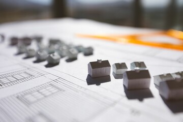 Architectural model of houses