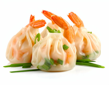 Delicate Shrimp and Chive Dumplings Translucent Skin, Exquisite Flavor