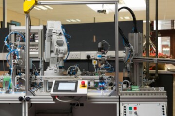 View of machine in industry