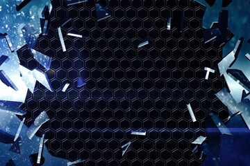 Glass shattering to show dark pattern