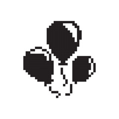 Obraz premium balloon icon pixel art, vector illustration on isolated background.