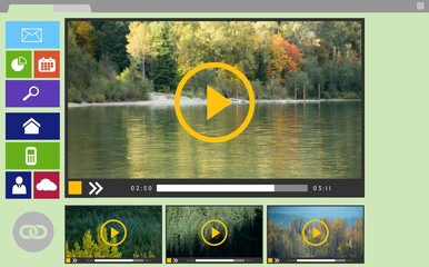 Vector image of various video and computer icons © vectorfusionart