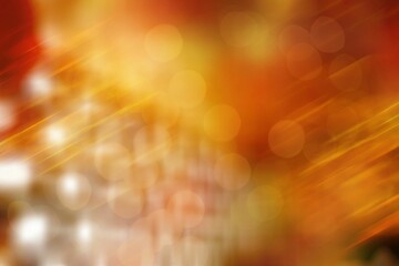 Warm bokeh orbs are drifting in flat design over transparent background featuring diagonal streaks