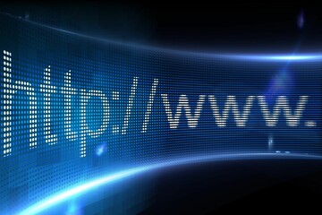 Http address on digital screen